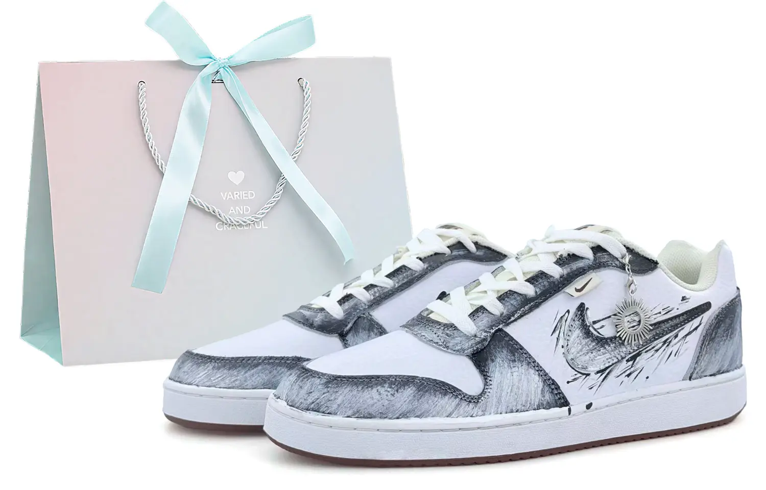 

Ebernon устойчивые к истиранию низкие кроссовки для скейтбординга мужские Nike, серебристо-серый