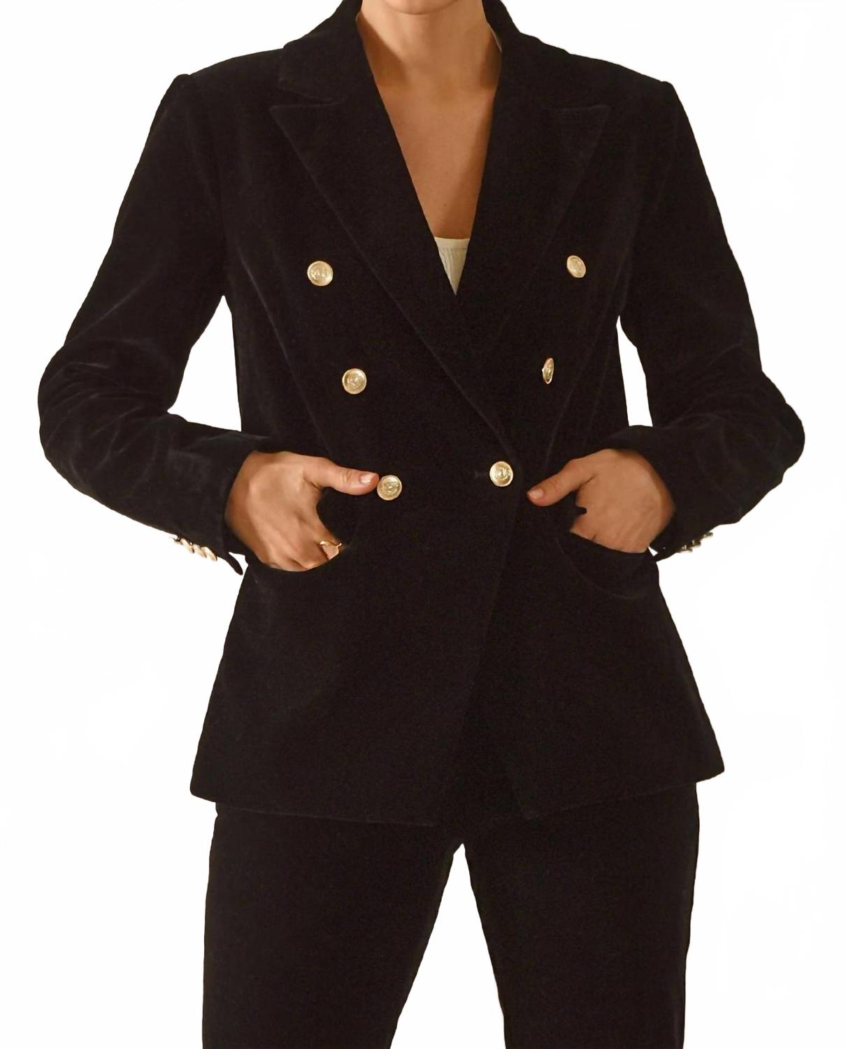 

Милтон Блейзер из бархата черный GREYLIN