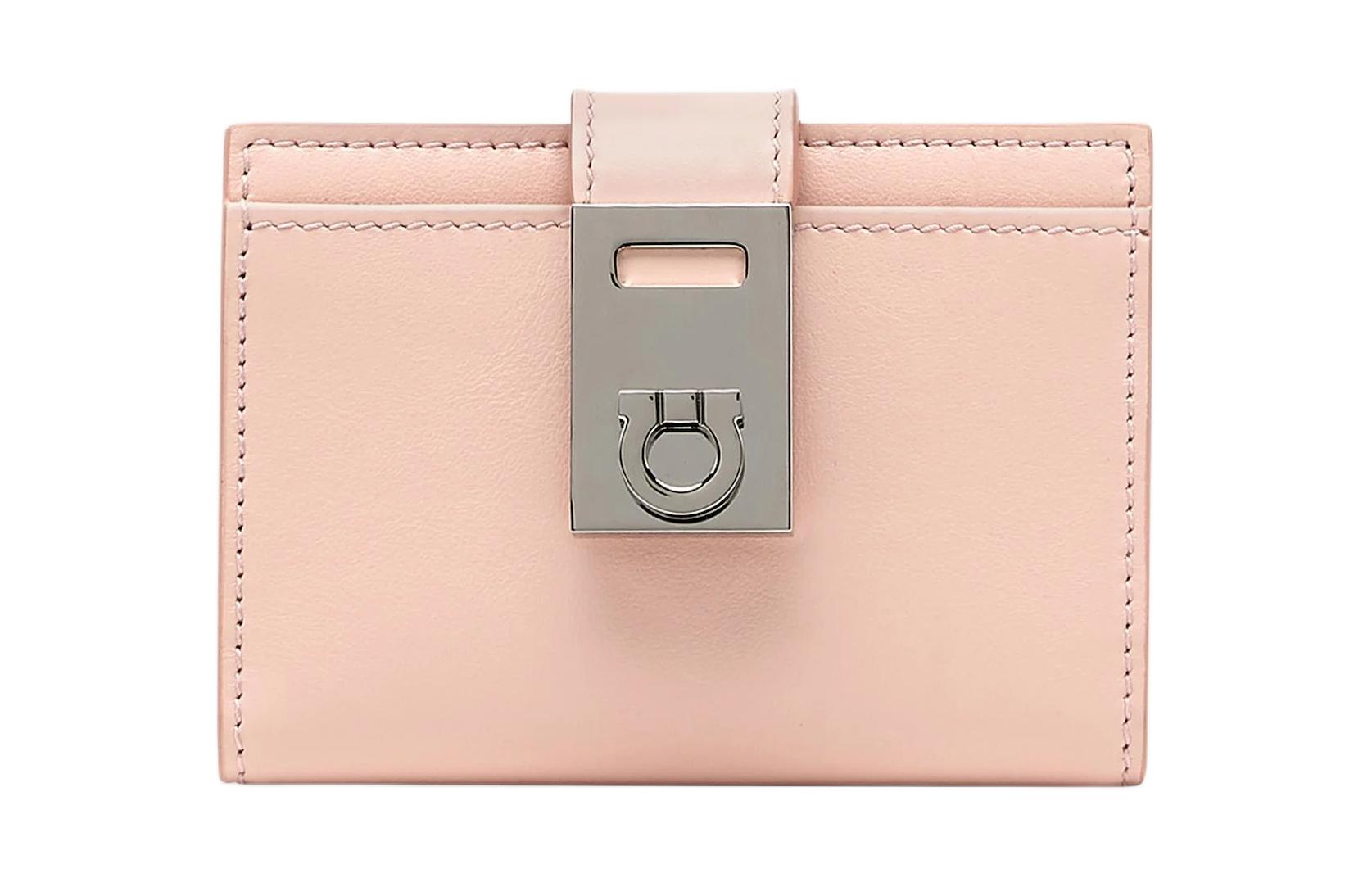 

Ferragamo Женский держатель для карт из телячьей кожи, розовый