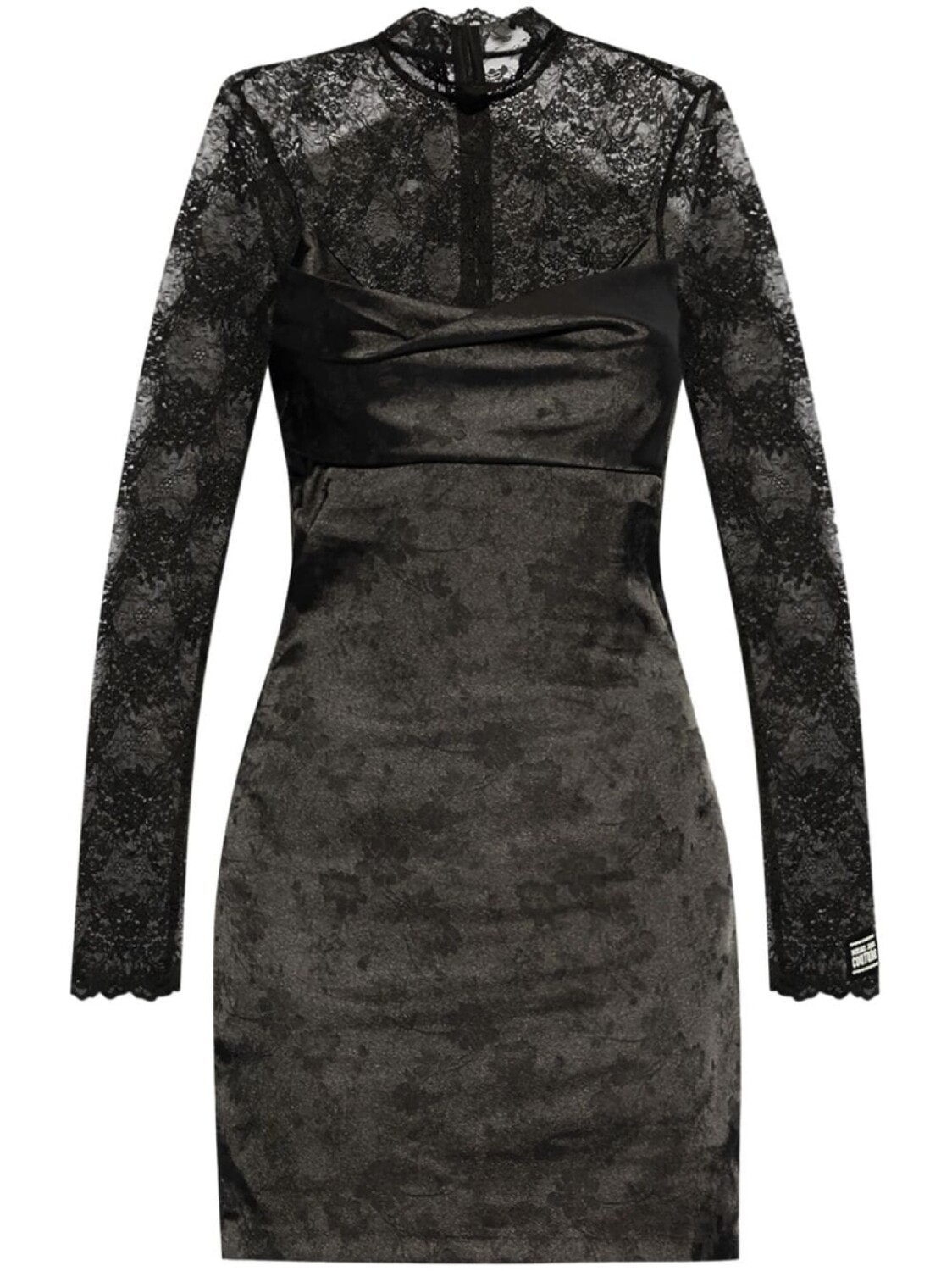 

Versace Jeans Couture платье с длинными рукавами и кружевными вставками, черный