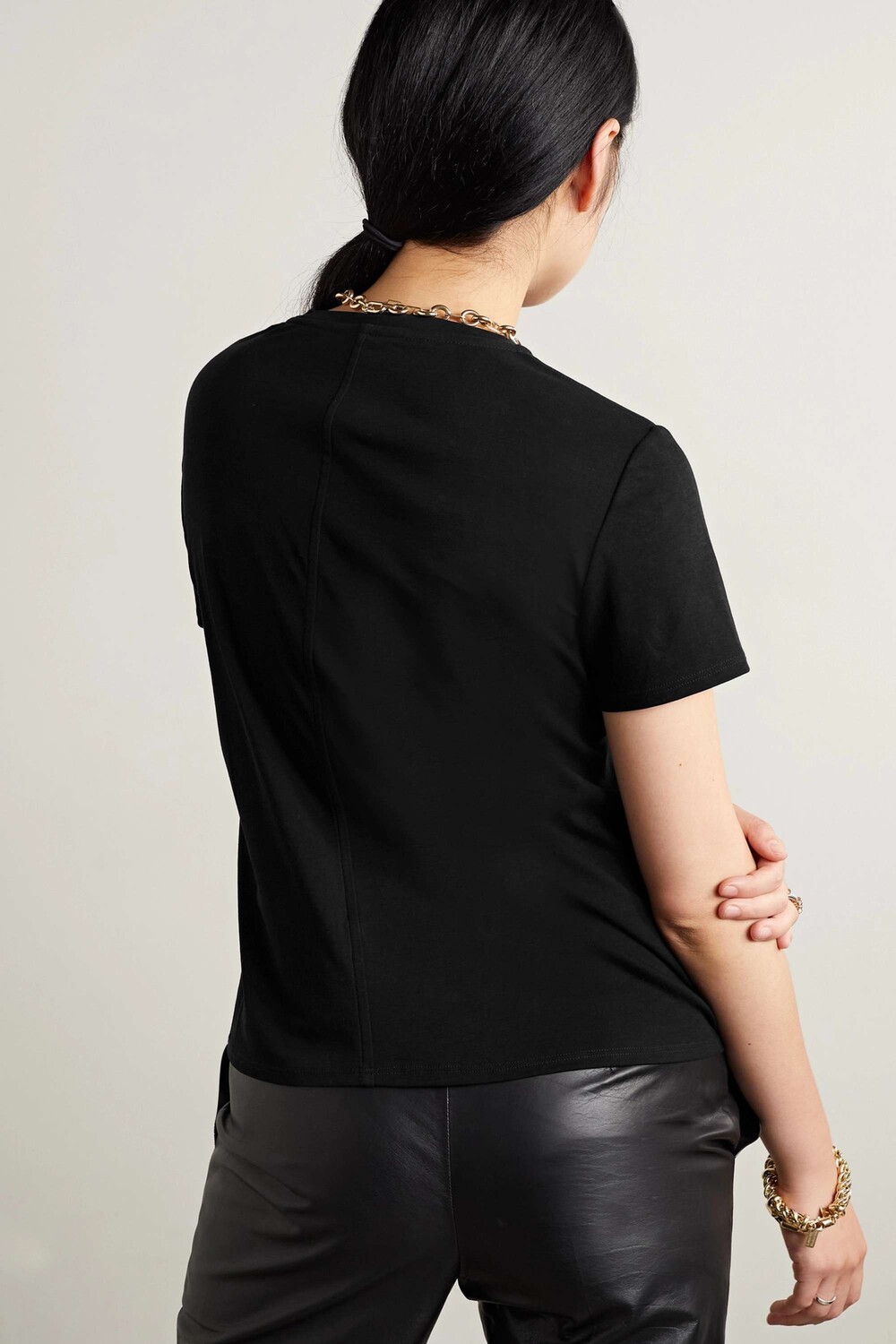 

THE ROW футболка Fedras из эластичного джерси, черный