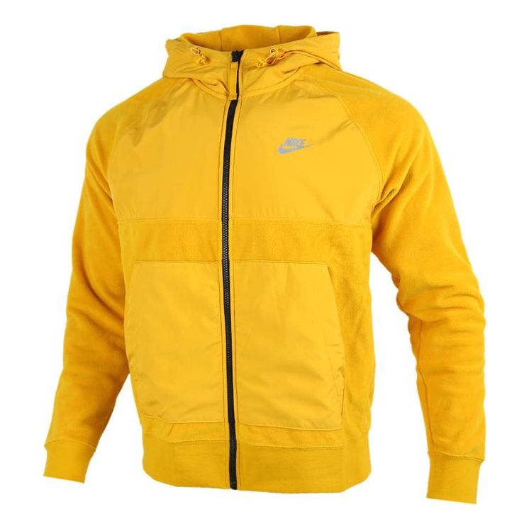 

Куртка Nike Sportswear Casual Sports Splicing Fleece Lined Hooded Jacket sunflower DC4114-740