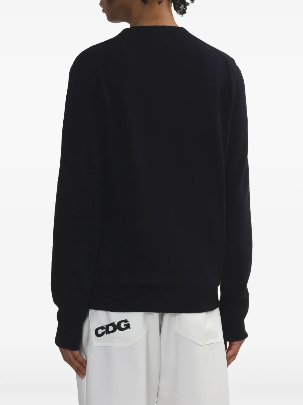 Кардиган с аппликацией в виде сердца Comme Des Garçons Play, синий — фото 4