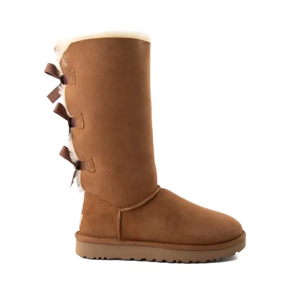 

Женские высокие ботинки UGG Bailey Bow II, цвет Chestnut