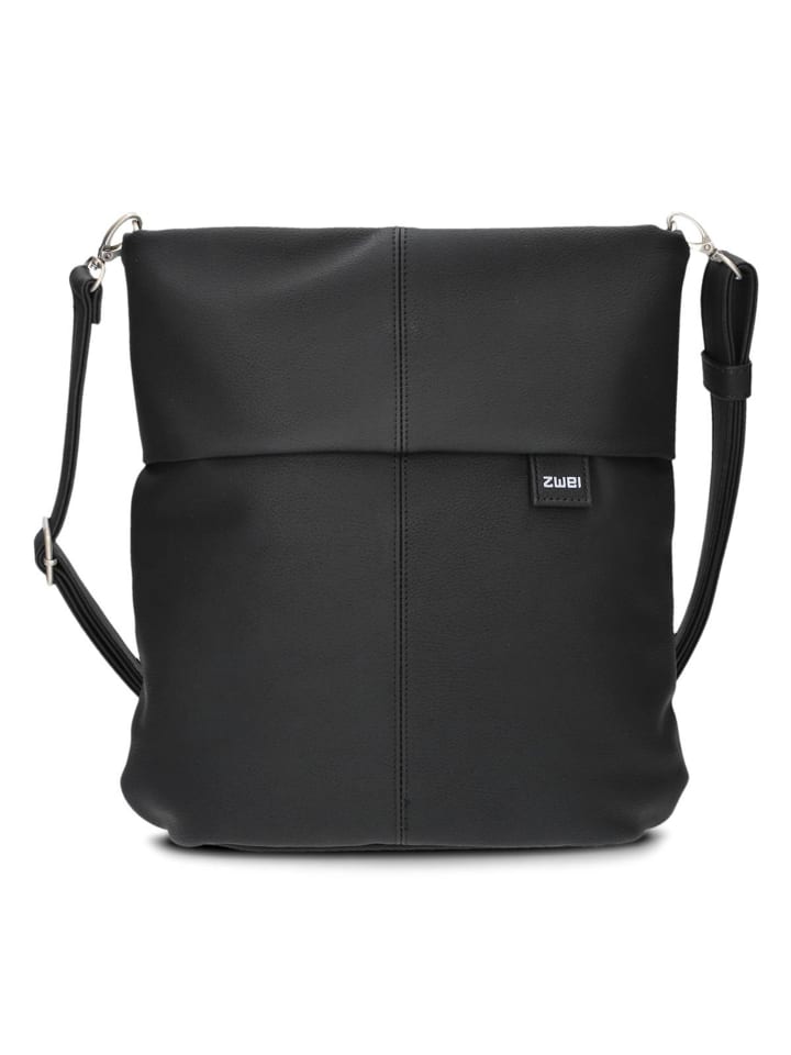 

Сумка через плечо Mademoiselle.M 31 см из нубука черного цвета Zwei