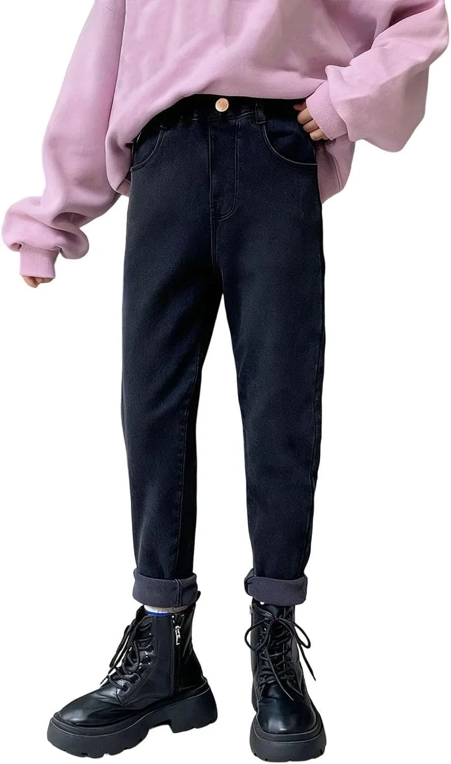 Джинсы утепленные, черный