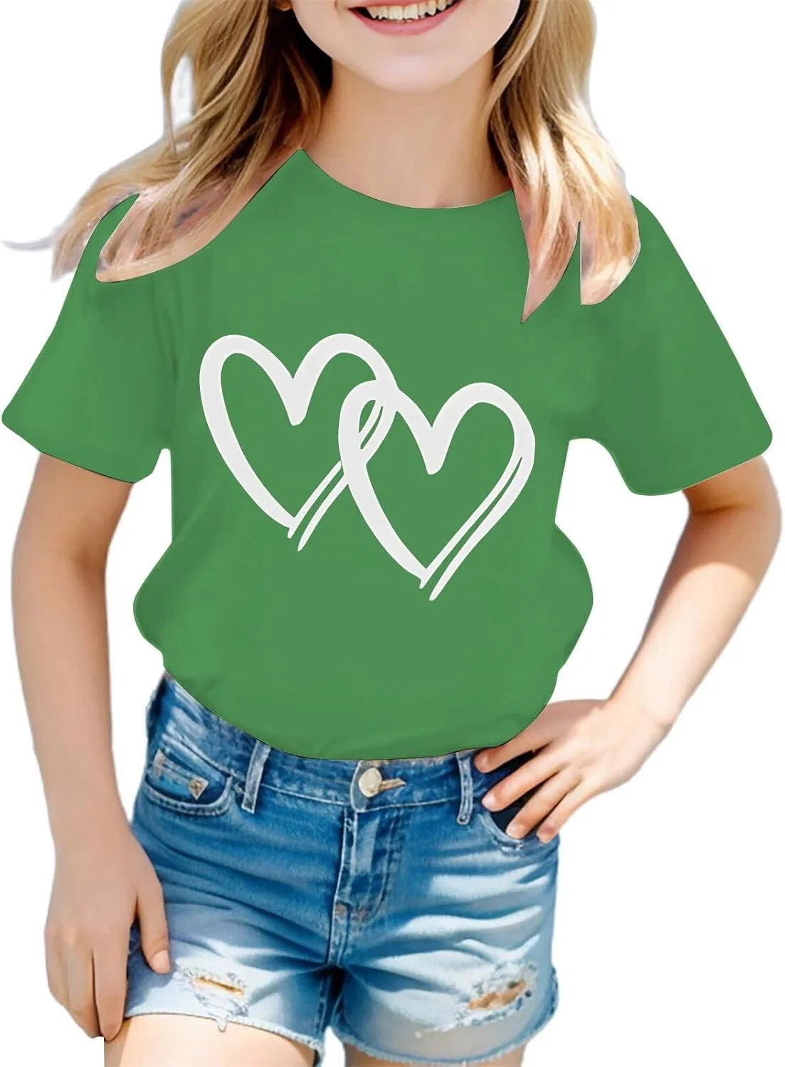 Футболка с сердечками Bwaydeg, Z1-green