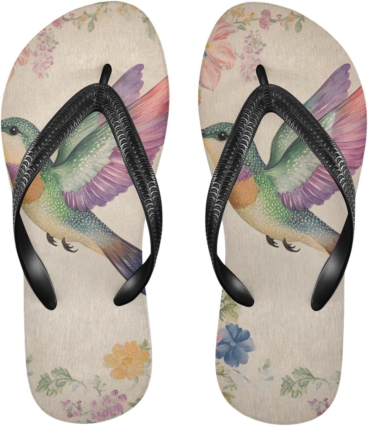 

Весенние шлепанцы с птичьими цветами для пляжа и лета, повседневные сандалии для женщин и мужчин, обувь для душа 20861075 Kfbe, Spring