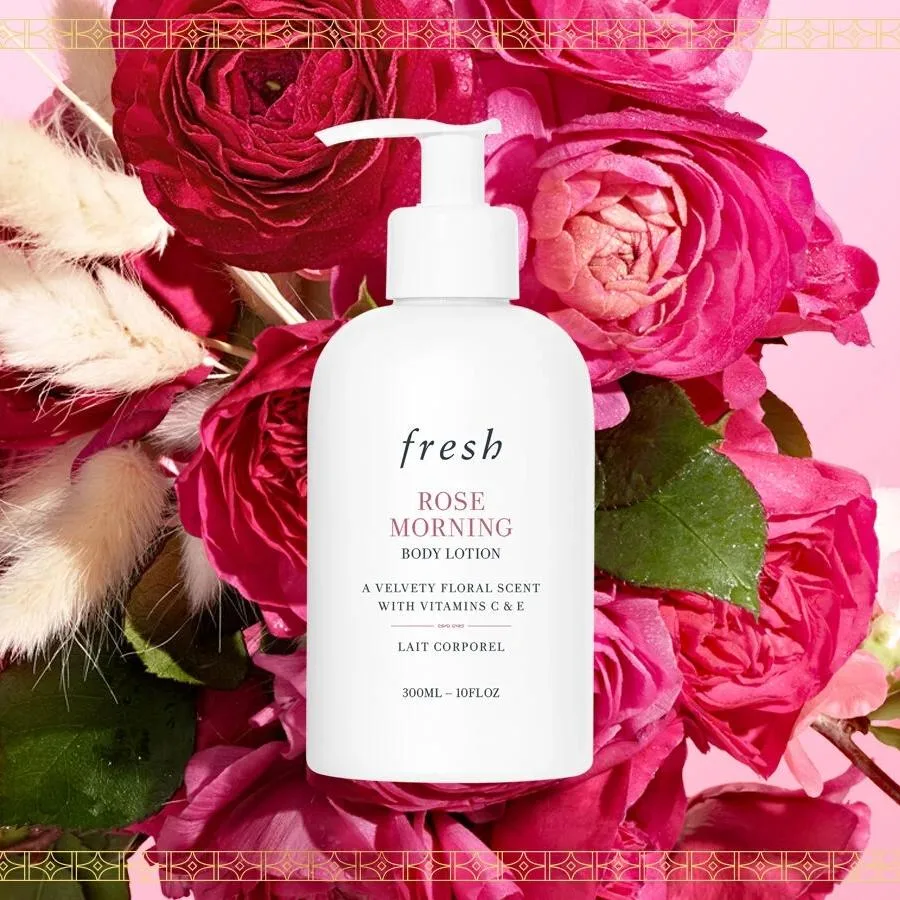 Fresh Увлажняющий и успокаивающий ароматный лосьон для тела rose morning grapefruit litchi lemon, 300 мл — фото 3