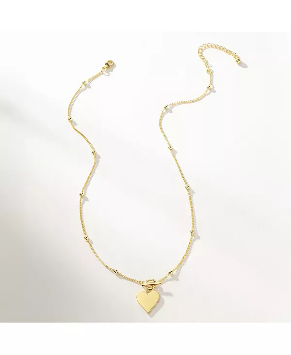 

Ожерелье в форме сердца Touch of Love, позолоченное 14 карат, 16 дюймов + удлинитель 2 дюйма Uncommon James, gold