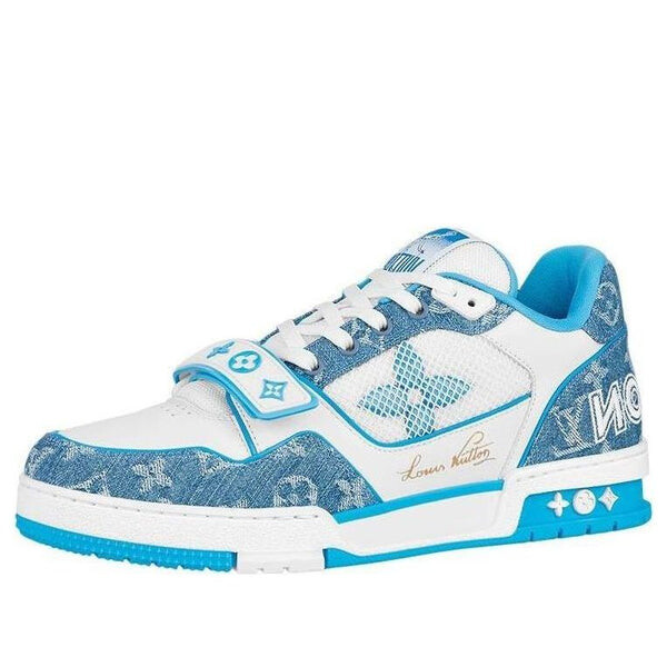 

Кроссовки lv trainer 'monogram denim blue' Louis Vuitton, белый