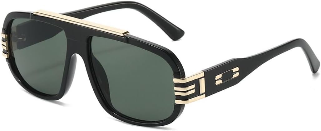 

Винтажные солнцезащитные очки для женщин, большая оправа, панк, солнцезащитные очки для мужчин, пляжные, дорожные, повседневные, защита от УФ-излучения UV400 TVTBBVV, Black Gray