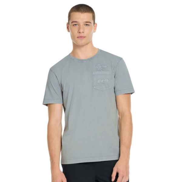 

Мужская футболка с вышитым карманом Hurley, цвет gladiator grey