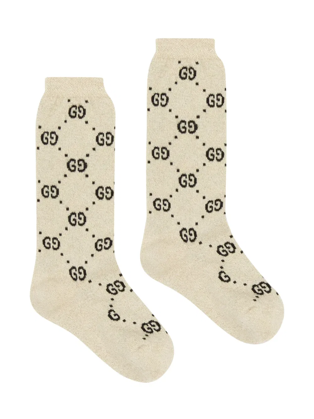 Носки Gg-intarsia lame Gucci Kids, нейтральный