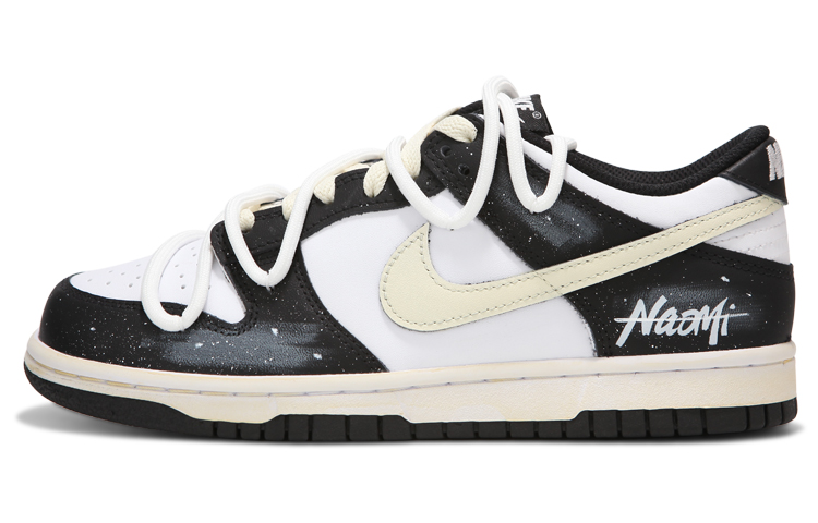 

Кроссовки Nike Dunk Skateboarding Shoes Women's Low-top Black/white/beige, черный