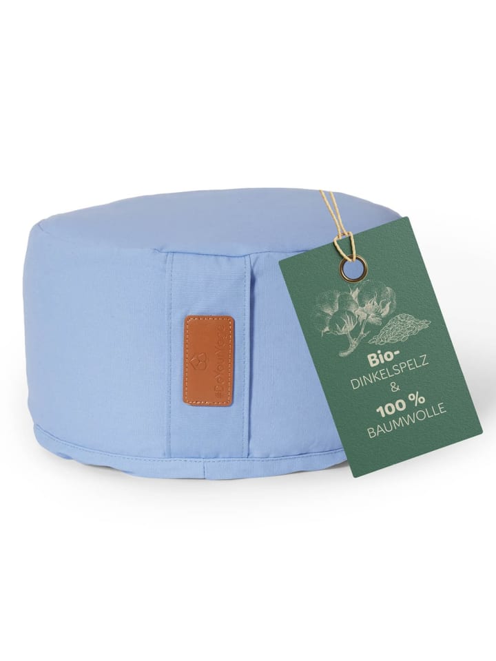 

Lumaland #ЗанимайтесьЙогой Подушка для йоги Вишну - наполнена органической шелухой полбы - круглая, 30 x 30 см