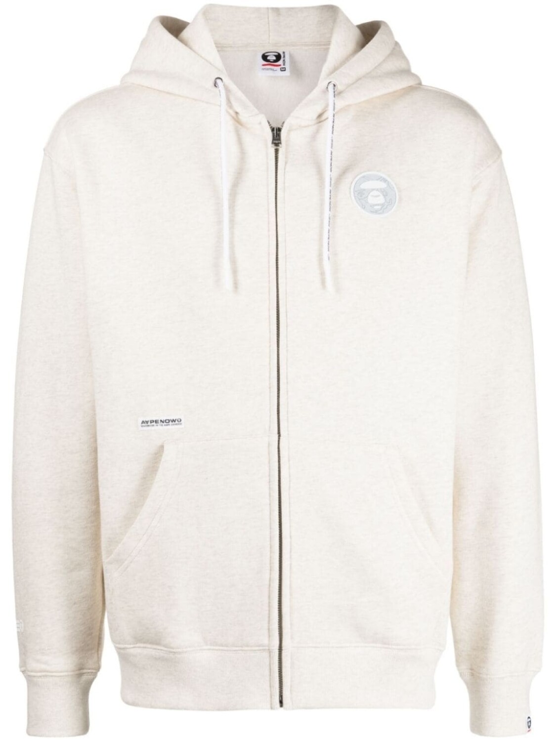 

Худи на молнии с логотипом AAPE BY *A BATHING APE, бежевый