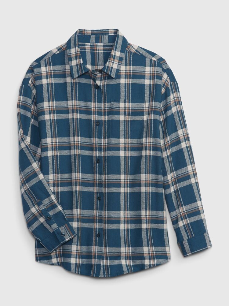 

Детская фланелевая рубашка Gap, синий