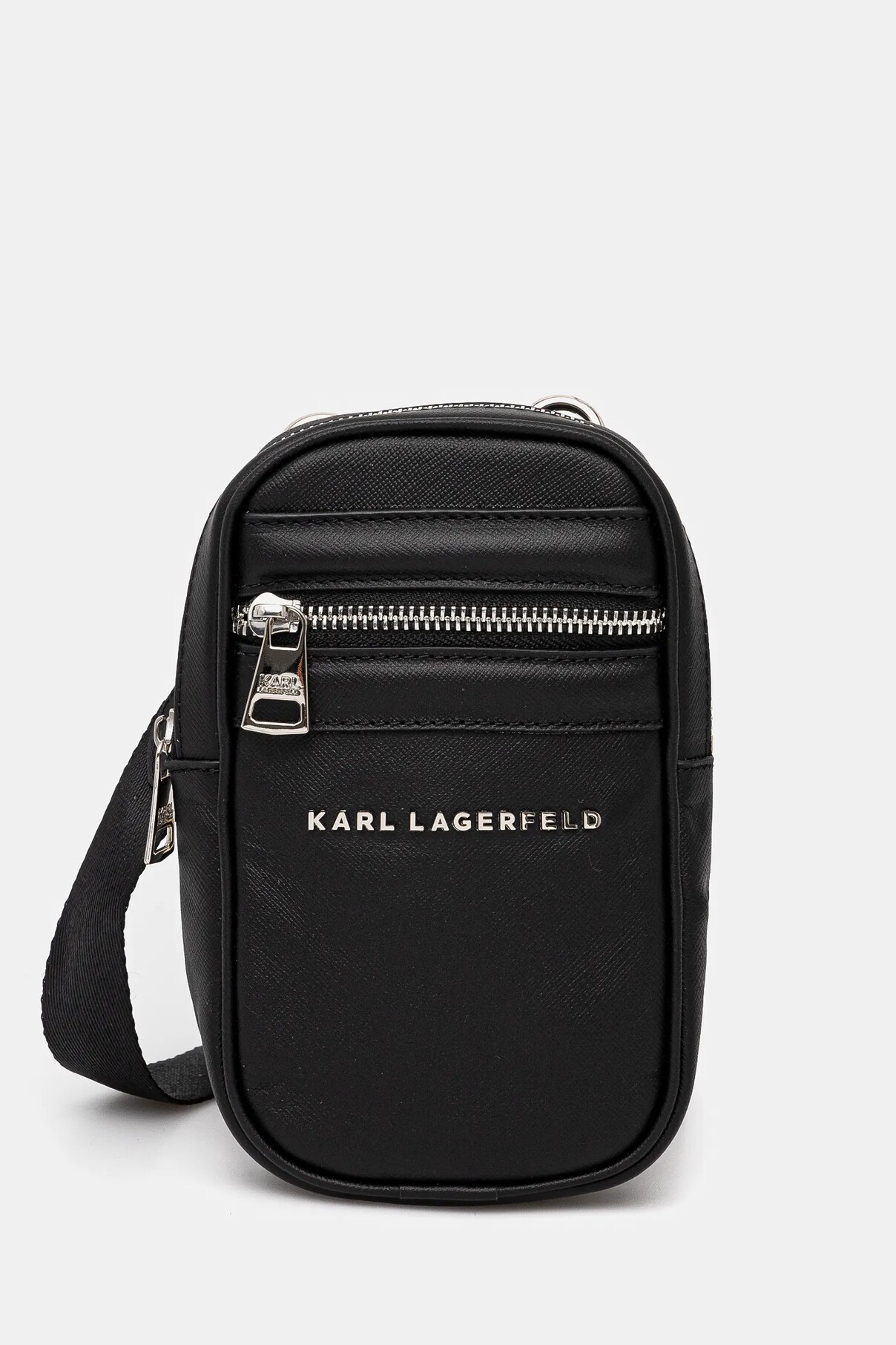 

Кожаная сумка Karl Lagerfeld, черный