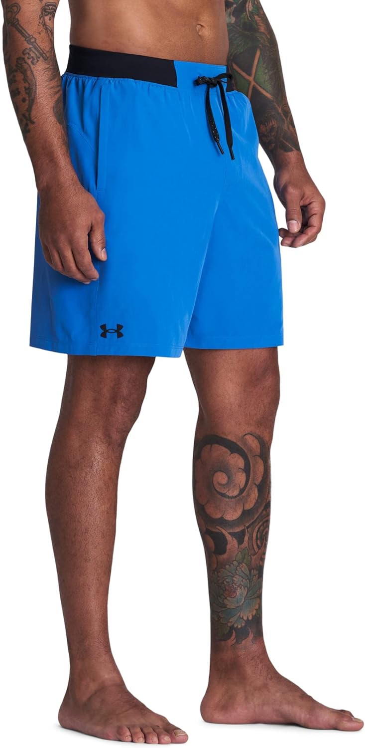 

Плавки-шорты Under Armour Mens Standard Comfort, затягивающиеся на шнурок и полностью эластичный пояс, Sp22 Victory Blue