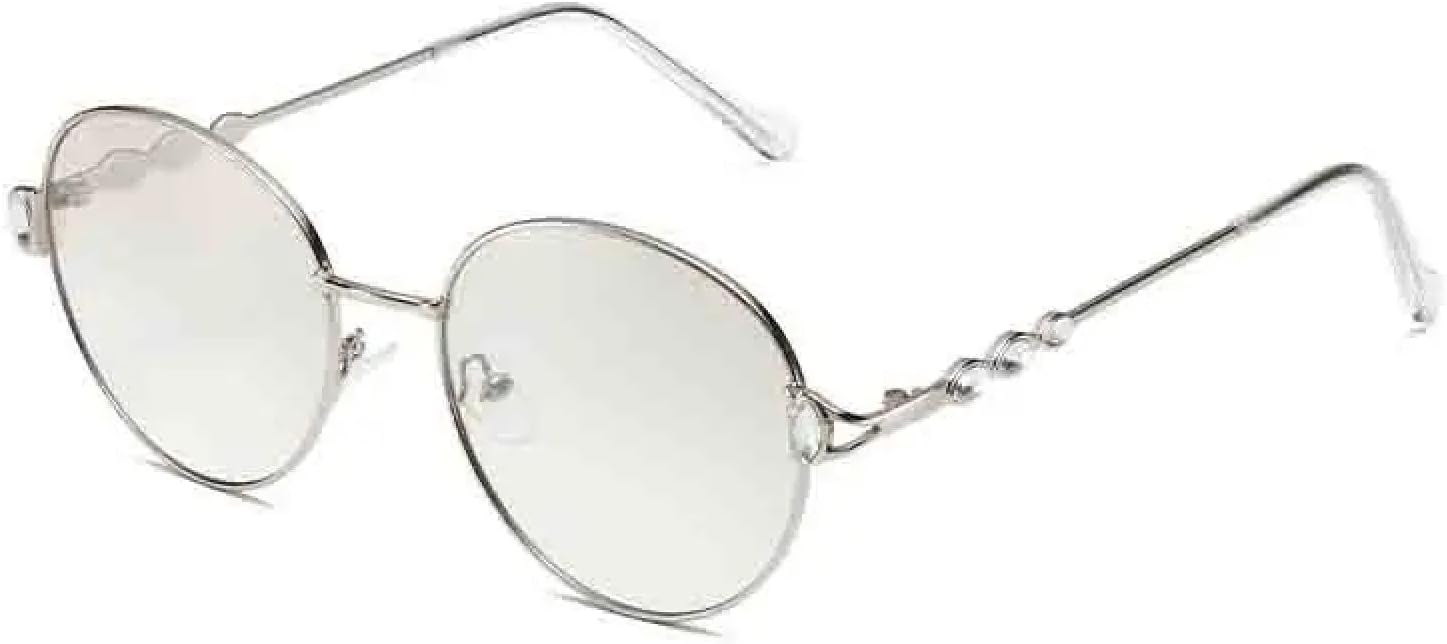 

Классические винтажные модные круглые солнцезащитные очки унисекс, роскошные, для путешествий и вождения, солнцезащитные очки с защитой от УФ-излучения UV400 TKKTLLT, Silver Silver