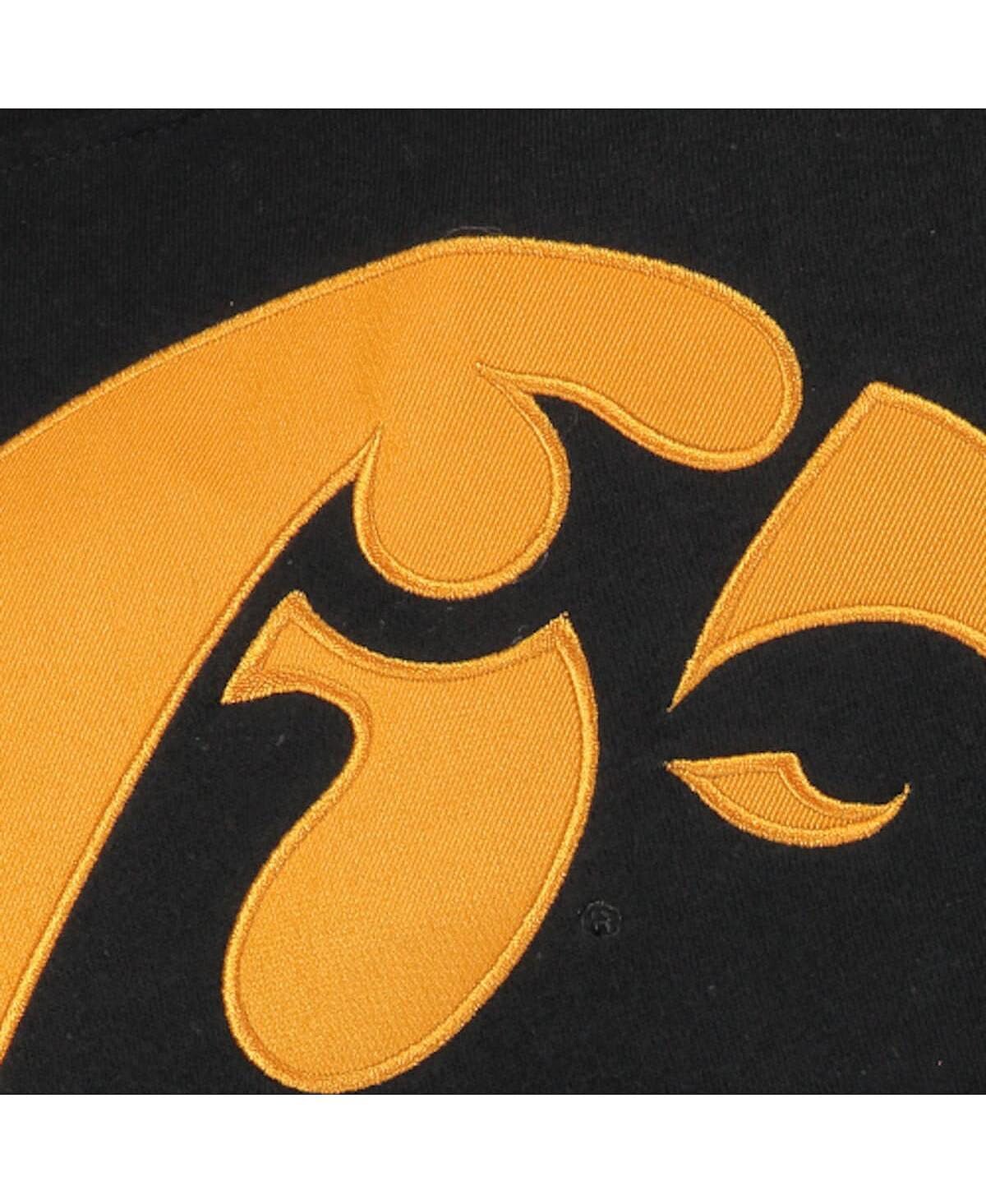 Черный пуловер с капюшоном и большим логотипом Big Boys Iowa Hawkeyes Stadium Athletic — фото 4