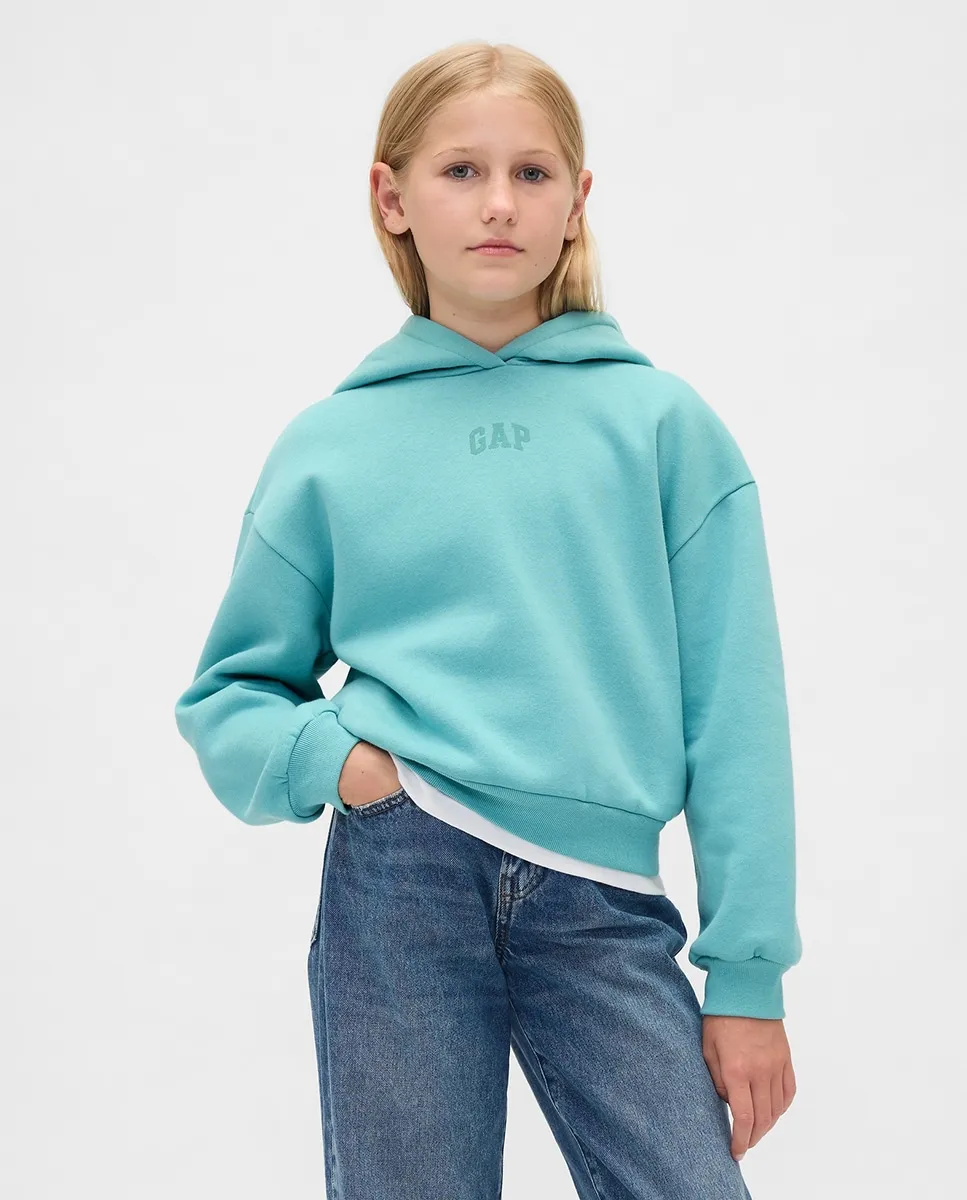 

Детская толстовка с капюшоном Gap, светло-зеленый