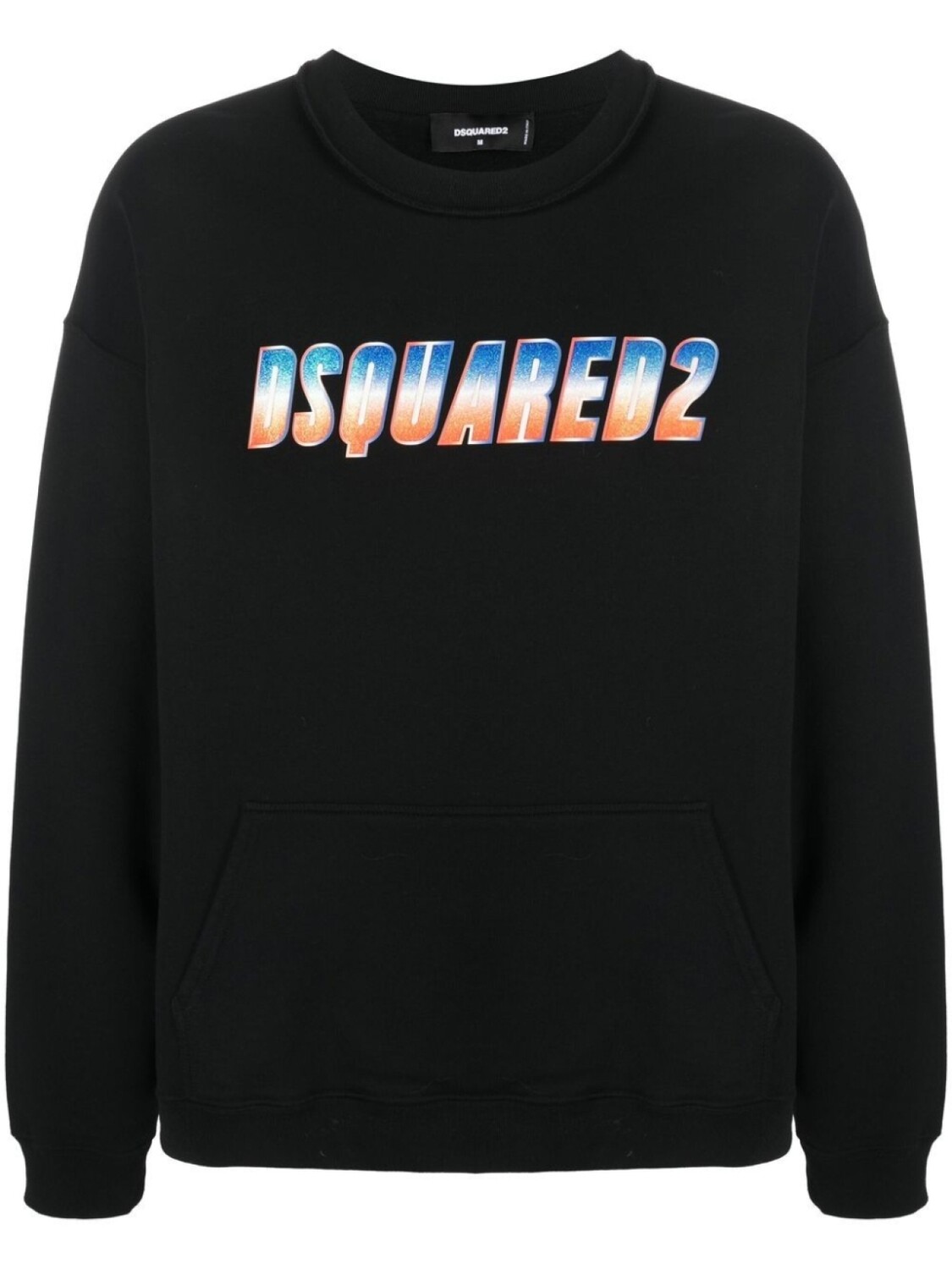 

Толстовка с круглым вырезом и блестящим логотипом Dsquared2, черный