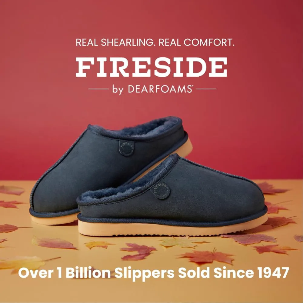 Клогги Fireside от Dearfoams для мужчин Grafton Shearling для дома и улицы Fireside by Dearfoams, темно-синий — фото 4