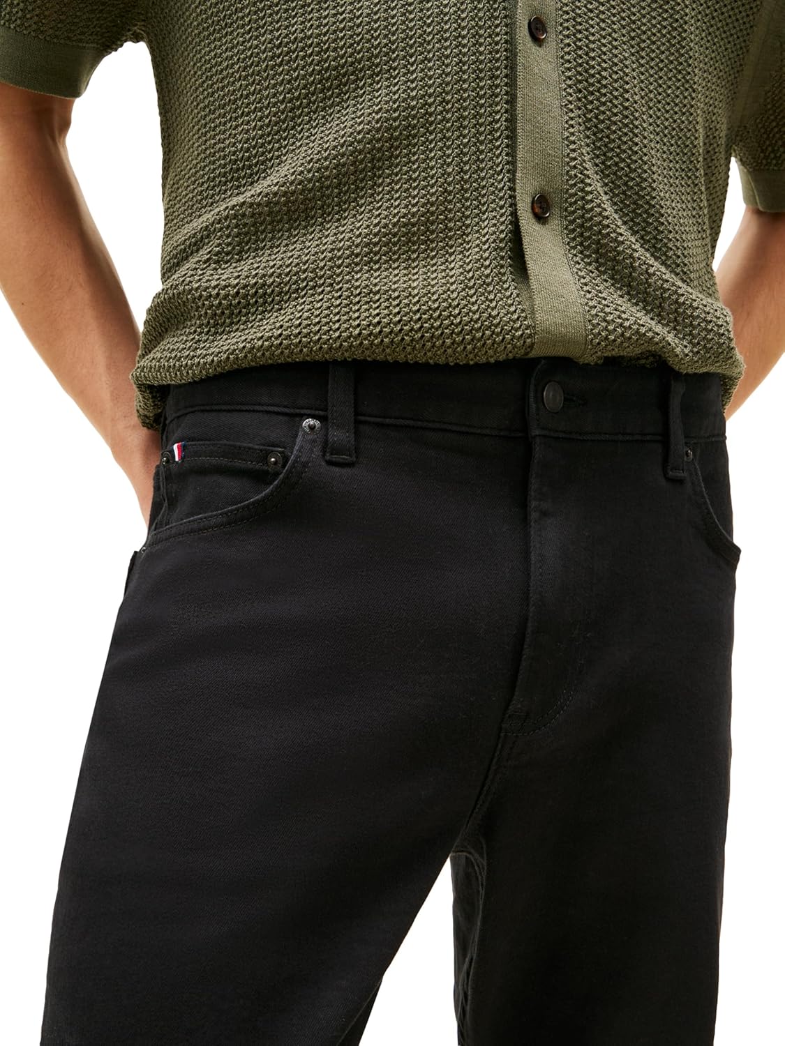 Джинсы Tommy Hilfiger Straight Fit Stretch для мужчин, Black — фото 2