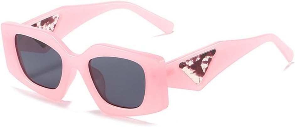 

Уникальные многоугольные солнцезащитные очки для женщин, винтажные солнцезащитные очки для мужчин, модные панк-очки, широкие дужки, защита от УФ-излучения UV400, модные солнцезащитные очки TYUVIVO, C4pink-black