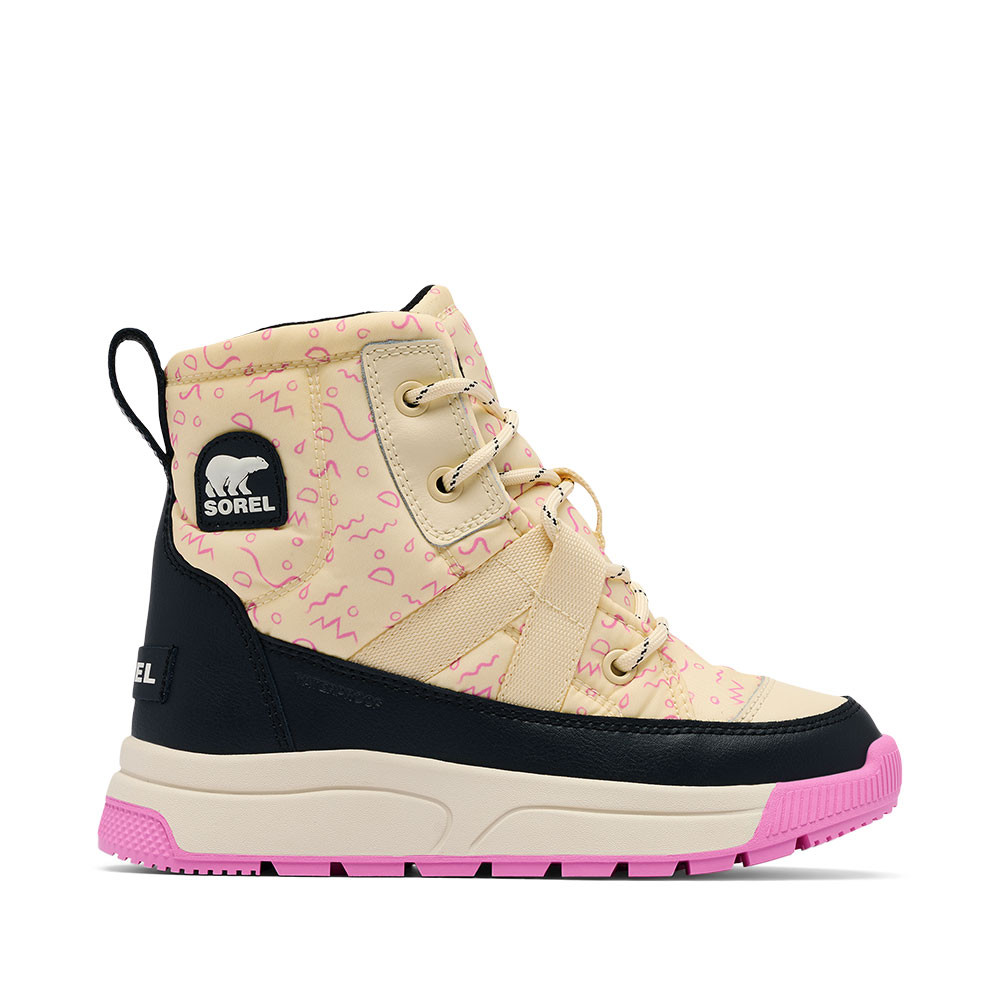 Детские водонепроницаемые зимние ботинки Sorel Whitney III Mid, Honey White — фото 4