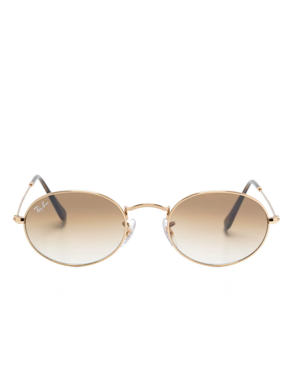 

Солнцезащитные очки в овальной оправе Ray-Ban, золотой