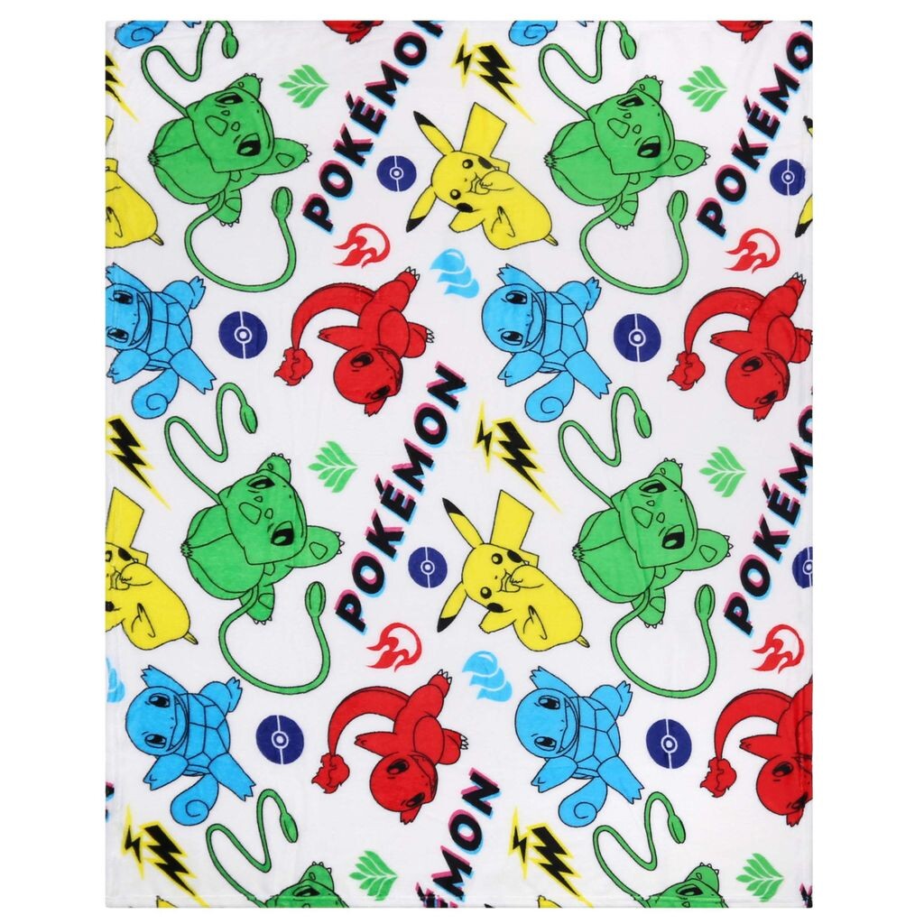 

Покрывало Pokemon White/Мягкое флисовое одеяло 120x150 см, sarcia.eu