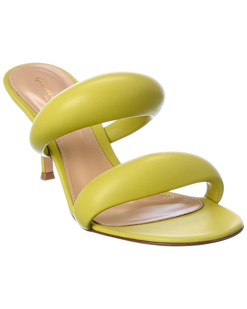 Gianvito Rossi Bijoux 70 Leather Sandal, зеленый