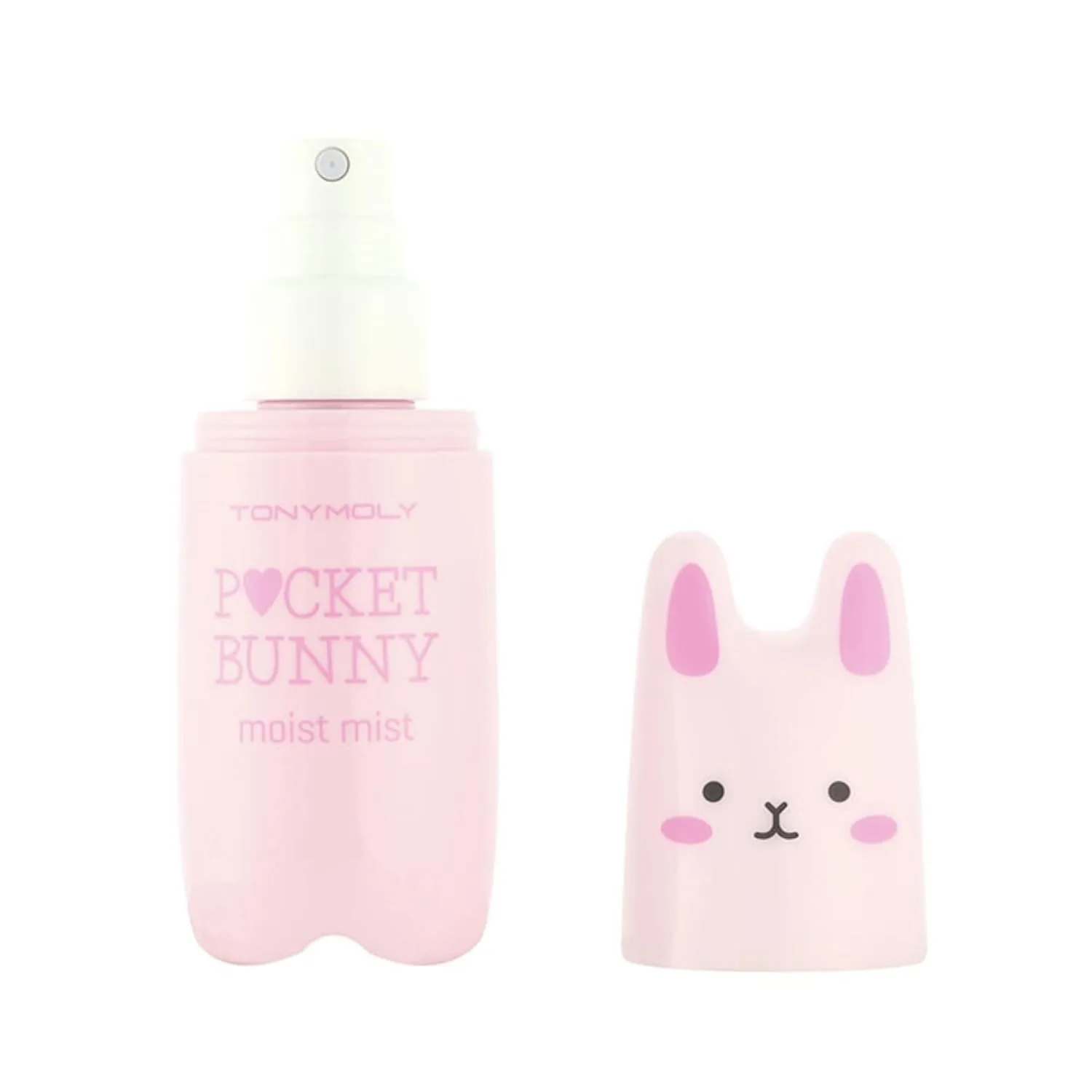 TONYMOLY Bunny Beauty Essentials - карманный спрей для лица Pocket Bunny Facial Moist Mist + блеск для губ Petit Bunny Lip Gloss, увлажняющий и смягчающий губы, Juicy Peach + блеск для губ Petit Bunny Lip Gloss для женщин, Juicy Strawberry — фото 2