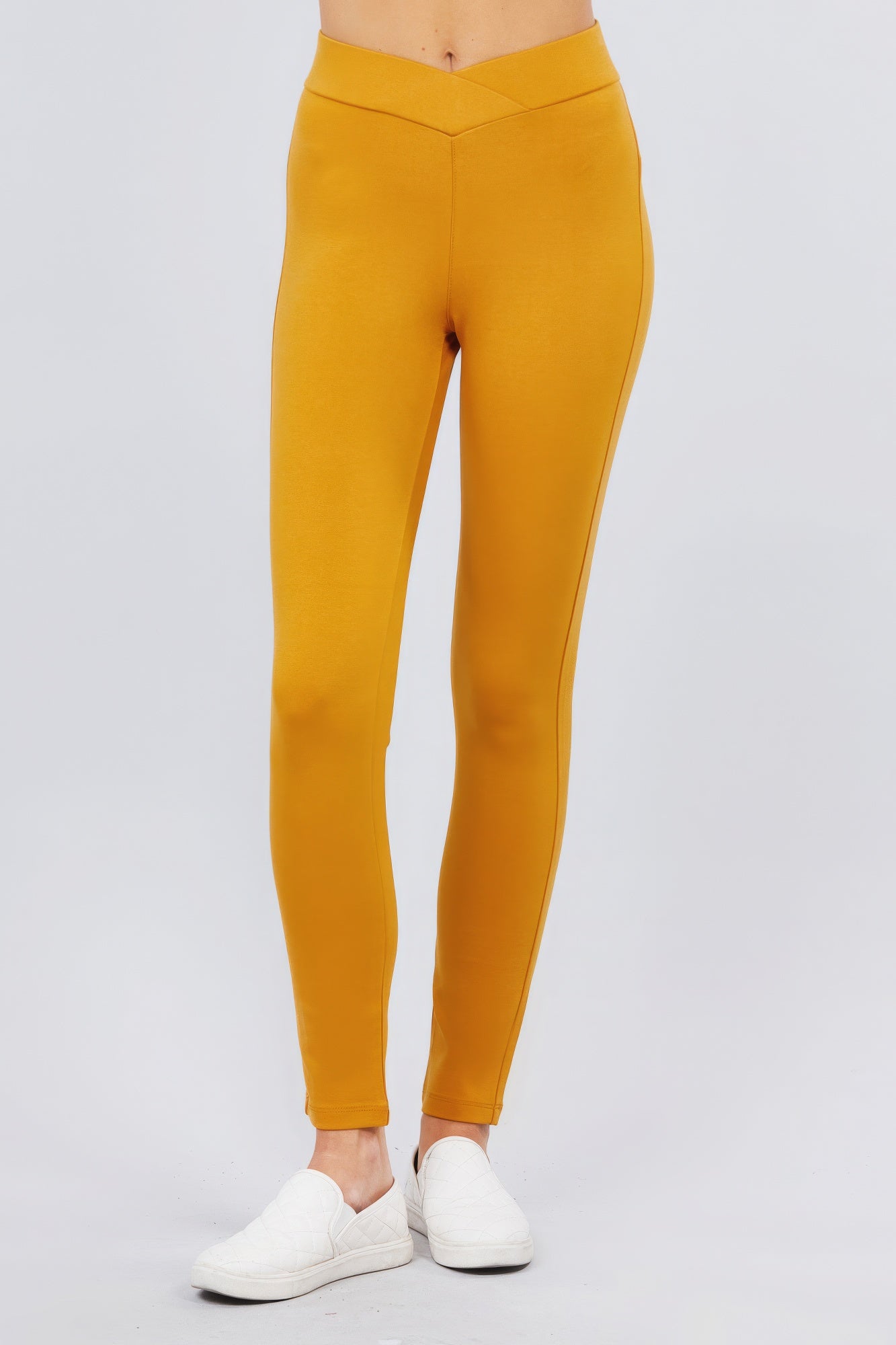 

FASHNZFAB Брюки понте средней посадки, цвет deep mustard