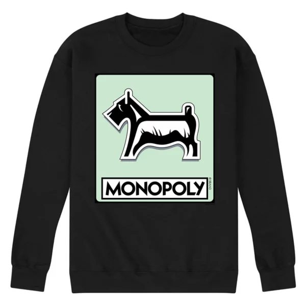 

Мужская флисовая толстовка с жетоном собаки из Monopoly Licensed Character, черный