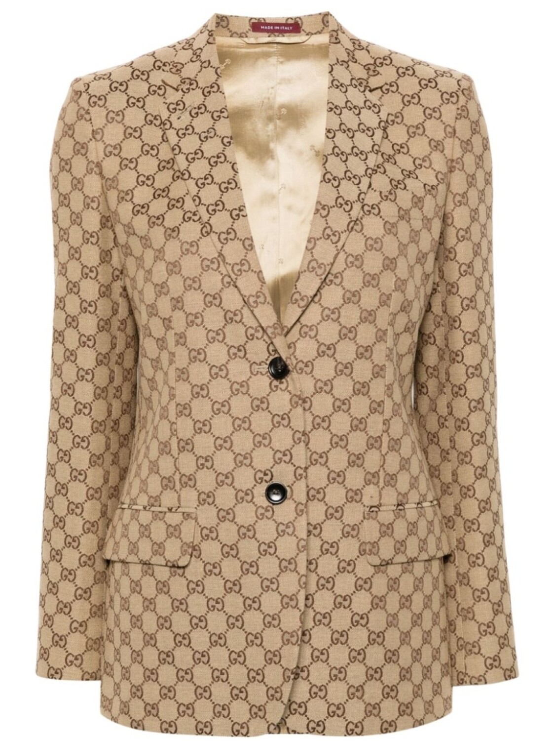 

Gucci однобортный пиджак с узором GG, нейтральный цвет