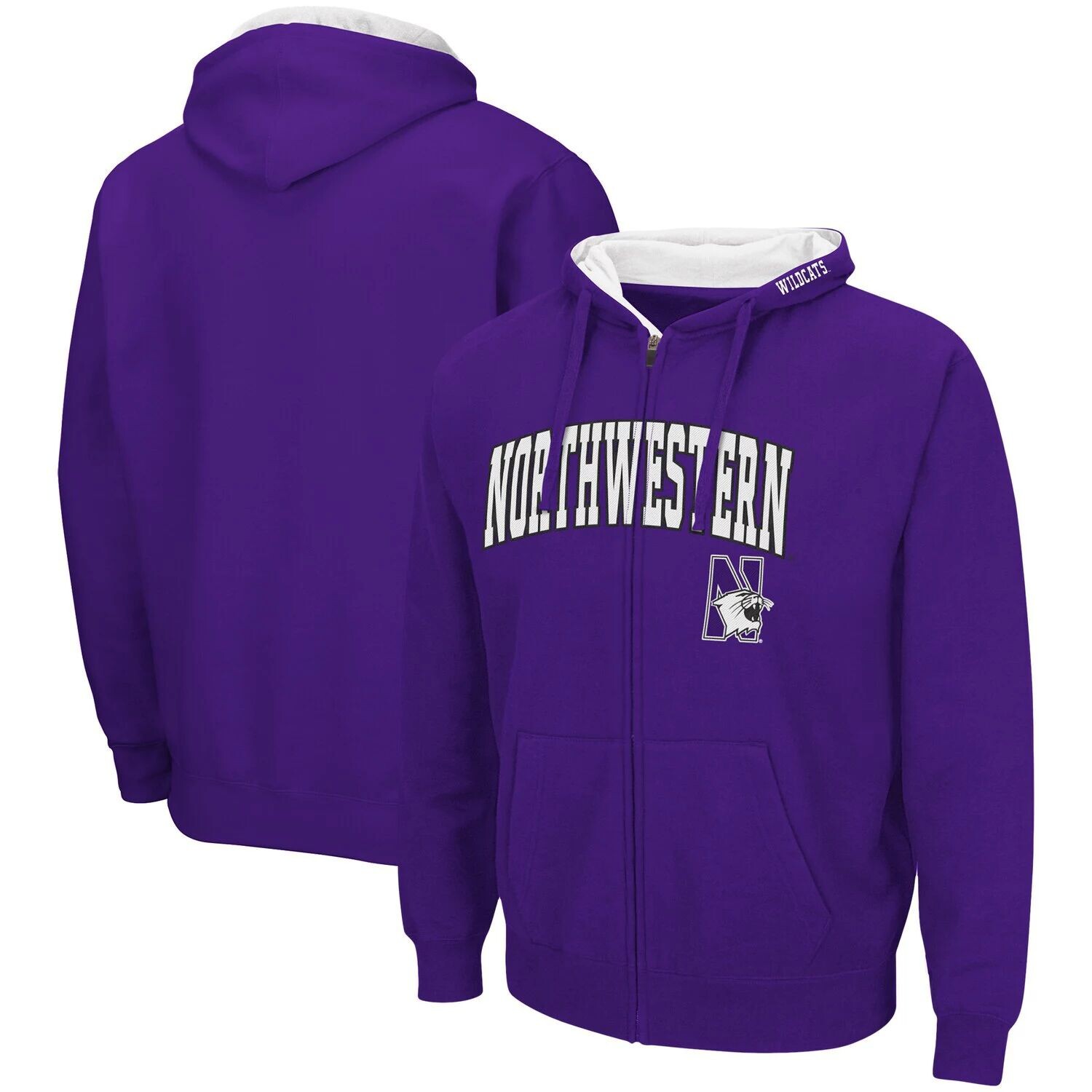 

Мужская фиолетовая толстовка с молнией во всю длину Northwestern Wildcats Arch & Logo 3.0 Colosseum, Фиолетовый, Мужская фиолетовая толстовка с молнией во всю длину Northwestern Wildcats Arch & Logo 3.0 Colosseum