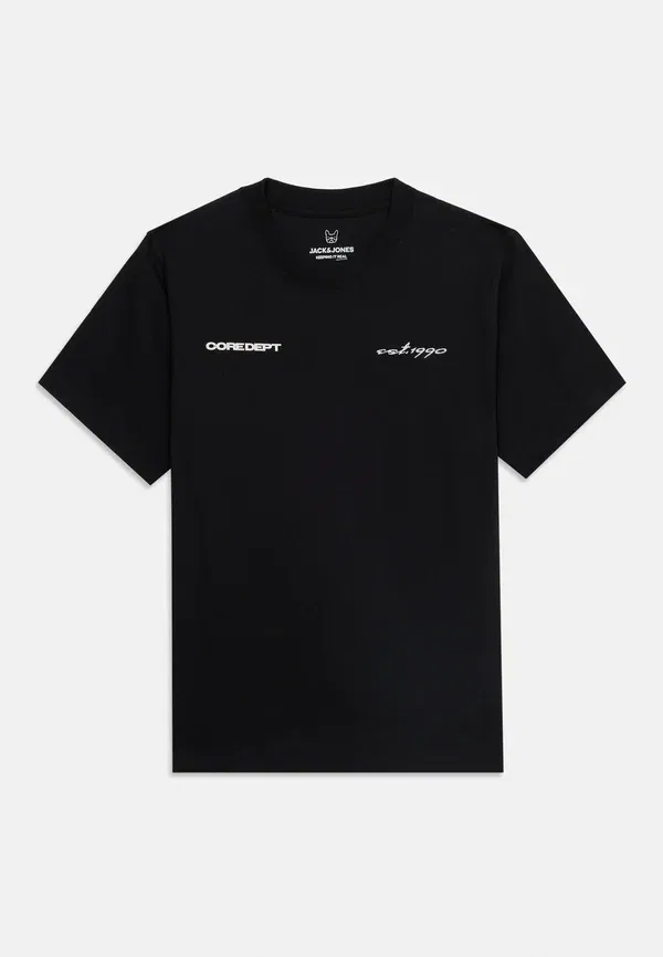 Футболка Jcobiarritz chrome tee print t-shirt Jack & Jones Junior, черный — фото 3