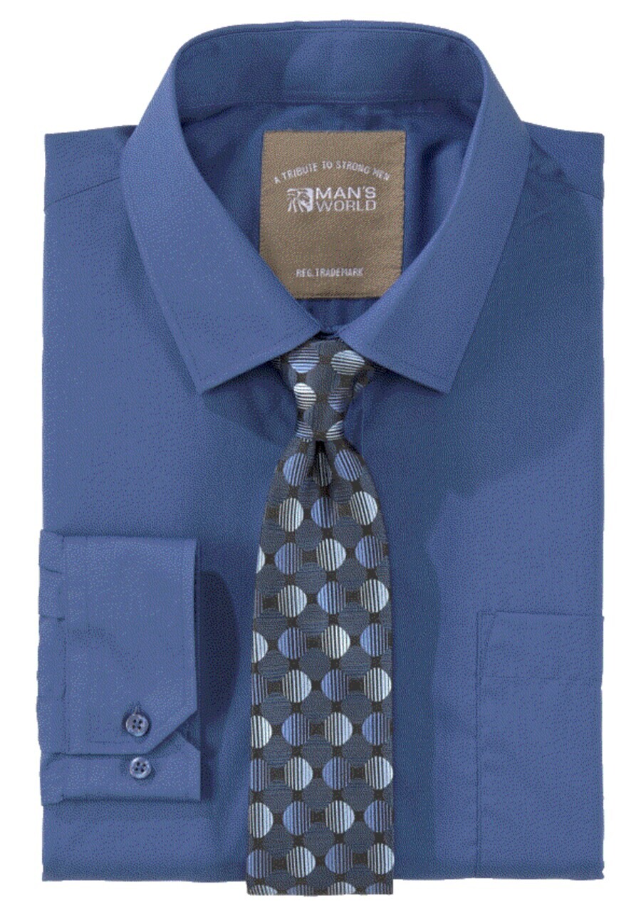 

Деловая рубашка Man's World Regular fit Business Shirt, королевский синий