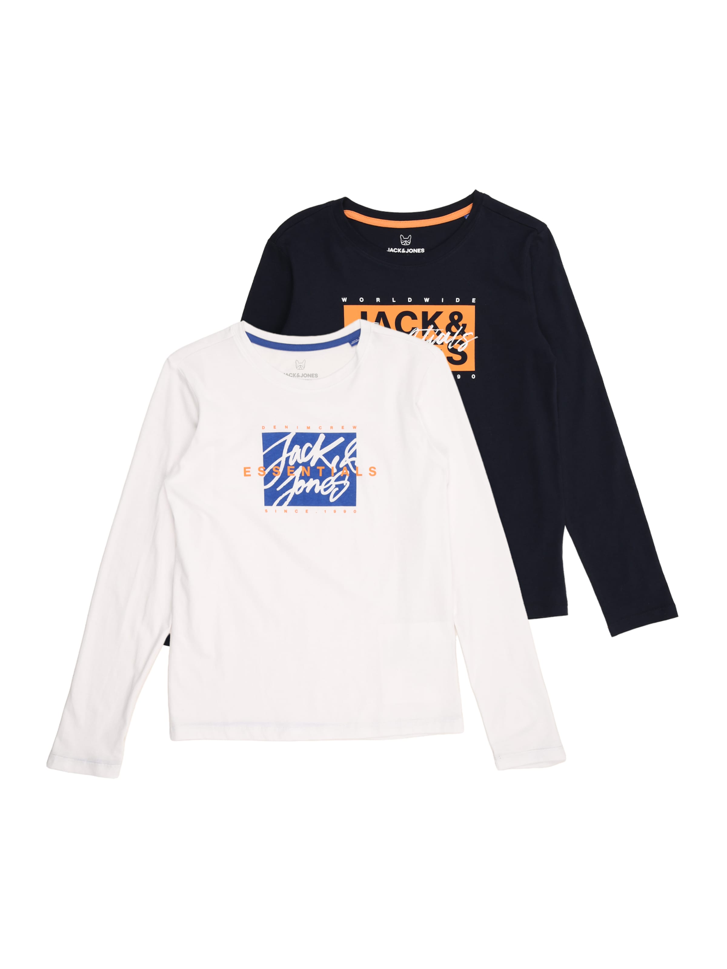 

Jack & Jones Junior Лонгслив 'JJCOLTON' в цветах Marine Blue, Royal Blue, White