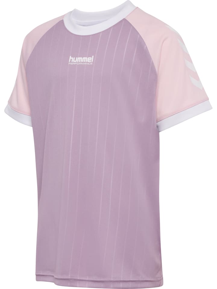Hummel Детская футболка Hmljr в полоску, фиолетового цвета — фото 4