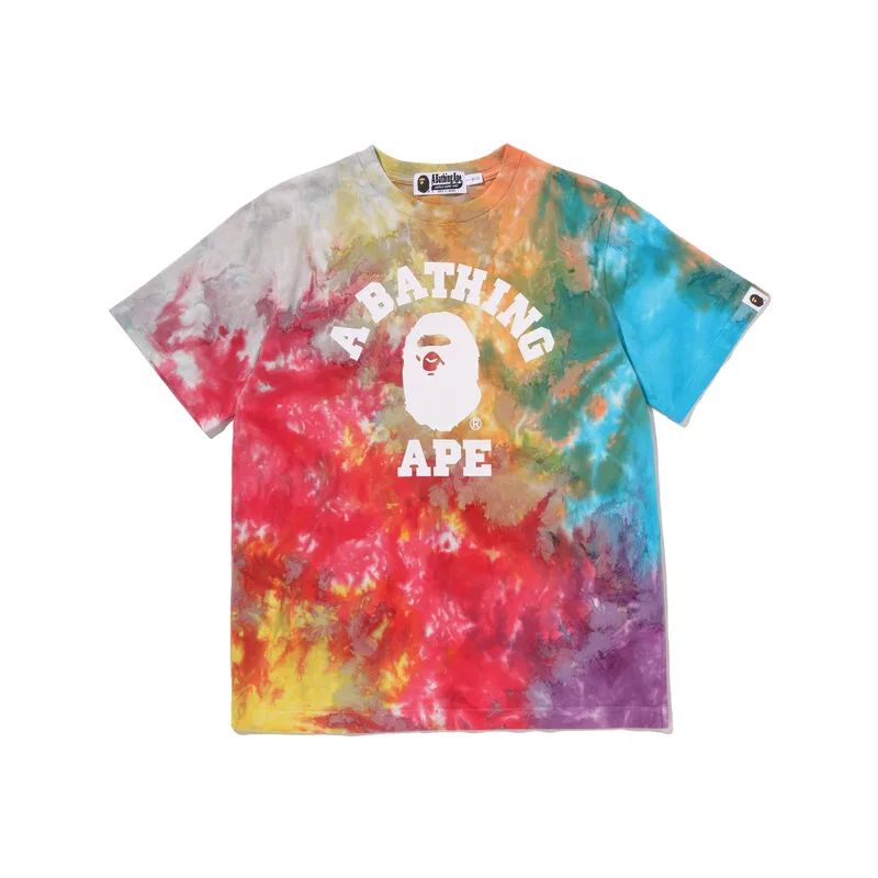 Футболка хлопковая Grade School A BATHING APE зеленая — фото 4