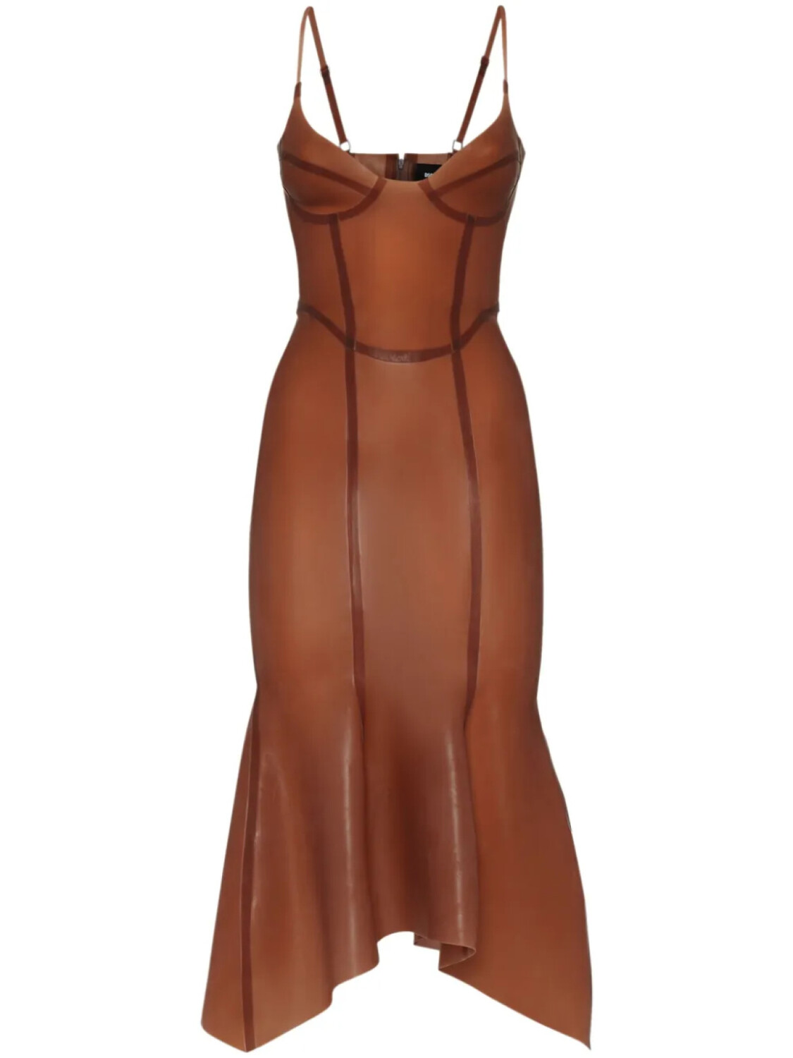 

DSQUARED2 платье миди Latex, розовый