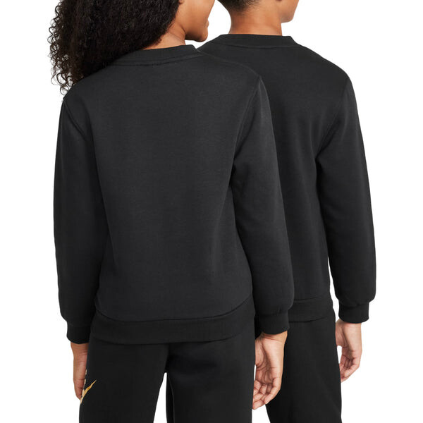 Свитер sportswear club fleece crew neck sweatshirt 'black gold' Nike, черный — фото 2