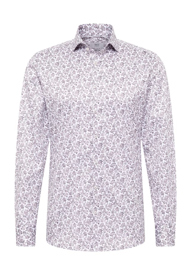 

Рубашка с принтом Slim fit Eterna, серый