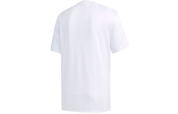 Футболка men's neo logo printing sports round neck short sleeve white t-shirt Adidas, белый — фото 2