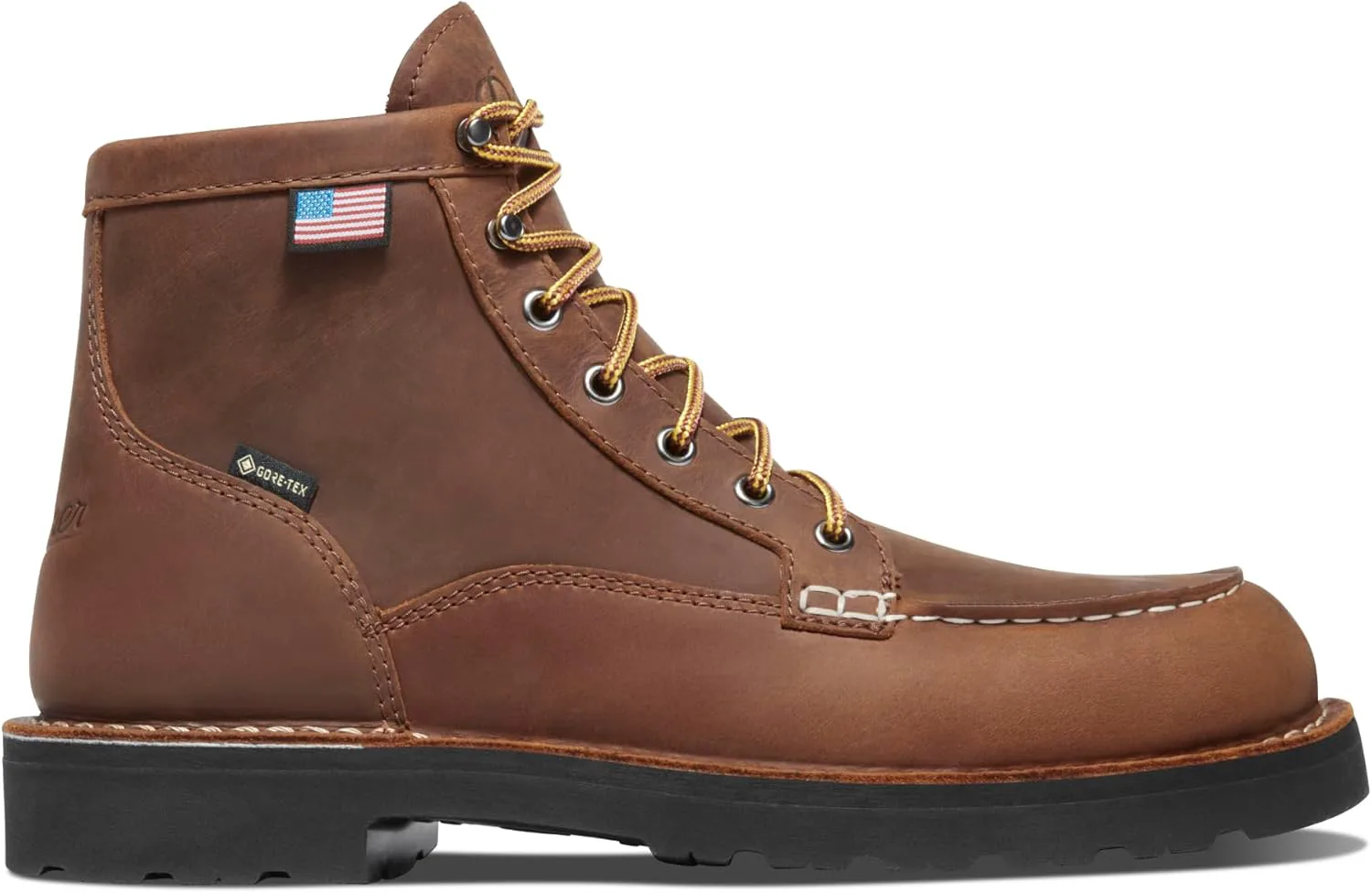 Мужские рабочие ботинки Danner 6” Bull Run с мок-то носком - верх из полной кожи с масляной обработкой, противоскользящая подошва клиновидной формы и стелька с трехслойной амортизацией, стойкость к электрическому току (EH) — фото 2